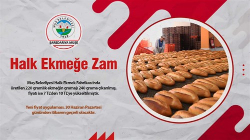 HALK EKMEK  TL'DEN SATIŞA SUNULACAK